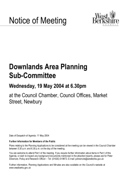 Notice of Meeting - West Berkshire Council