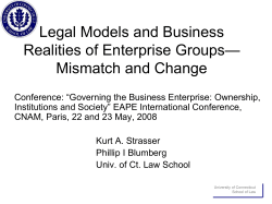 Legal Models and Business Realities of Enterprise