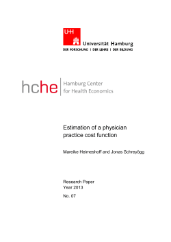 Estimation of a physician practice cost function