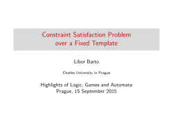 Constraint Satisfaction Problem over a Fixed Template