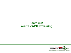 Team 302 Year 1 - WPILIbTraining
