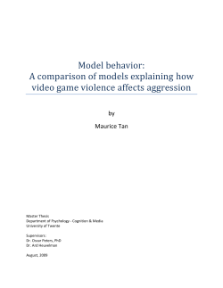 Model behavior: A comparison of models explaining how video