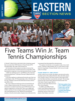 Five Teams Win Jr. Team Tennis Championships