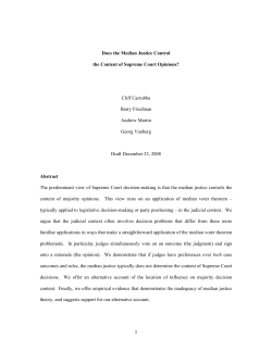 Does the Median Justice Control the Content of Supreme Court