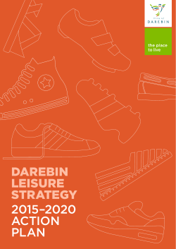 darebin leisure strategy 2015–2020 action plan