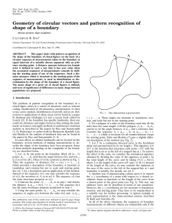 Geometry of circular vectors and pattern recognition of shape of a