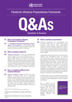 Pandemic Influenza Preparedness Framework