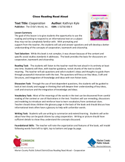 Text Title: Cooperation Author: Kathryn Kyle