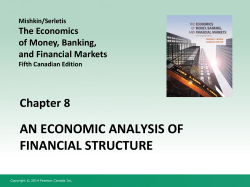 Chapter 8 AN ECONOMIC ANALYSIS OF FINANCIAL STRUCTURE