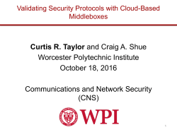 CS 3516 * Computer Networks - Worcester Polytechnic Institute