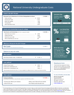 National University Undergraduate Costs