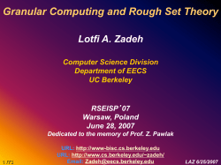 Granular Computing and Rough Set Theory