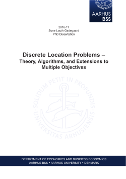 Discrete Location Problems