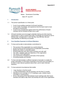 Appendix D - Plymouth Community Homes
