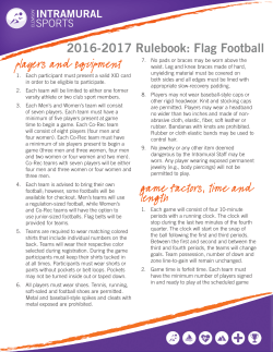 2016-2017 Rulebook: Flag Football