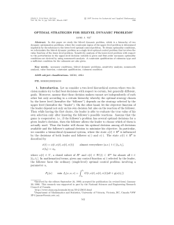 OPTIMAL STRATEGIES FOR BILEVEL DYNAMIC
