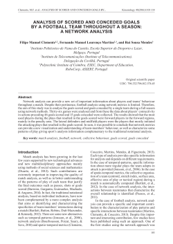 analysis of scored and conceded goals by a football team