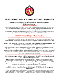 ECNL, High School Soccer and other environments of play answers