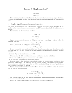Lecture 8: Simplex method - CSE