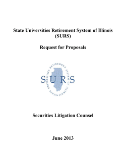 STATE UNIVERSITIES RETIREMENT SYSTEM OF ILLINOIS