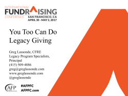 legacy giving - AFP International Fundraising Conference