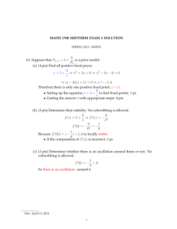 MATH 1700 MIDTERM EXAM 2 SOLUTION (1) Suppose that Pn+1