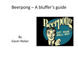 Beerpong * A beginner*s guide
