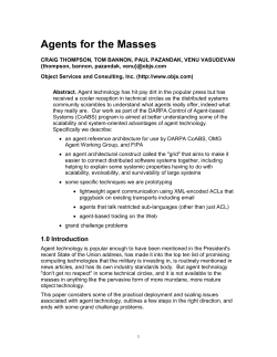 Agents for the Masses