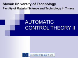 AUTOMATIC CONTROL THEORY II