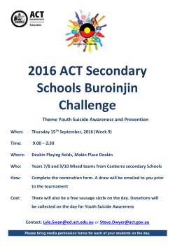 ACT Scondary Schools Buroinjin - 3rd amended 2016 Final