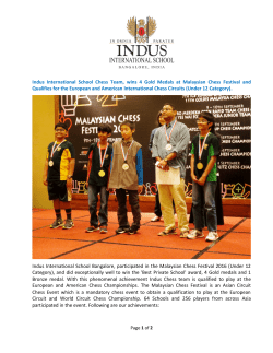 Indus International School Chess Team, wins 4 Gold Medals at