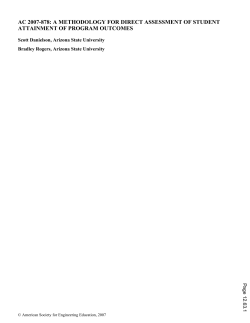 A Methodology For Direct Assessment Of Student