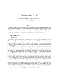 Arbitrage under Power - Michael Boguslavsky and Elena