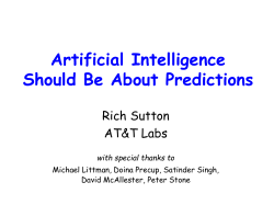 Mind is About Predictions (Talk) - incompleteideas.net Coming Soon!