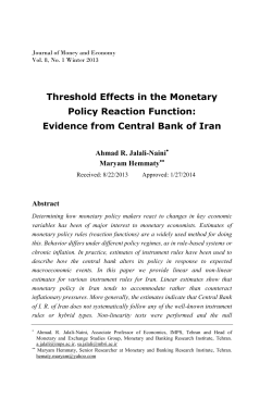 Threshold Effects in the Monetary Policy Reaction Function