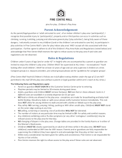 Play Area Rules and Regulations