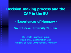 PowerPoint bemutat&oacute; - Szent Istv&aacute;n University