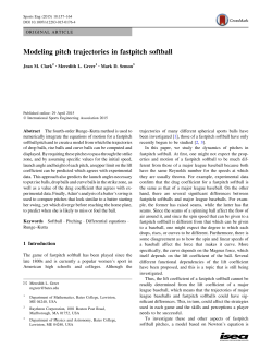 Modeling pitch trajectories in fastpitch softball