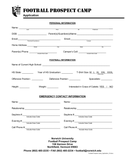 Football Prospect Camp - Norwich alumni