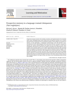 Prospective memory in a language