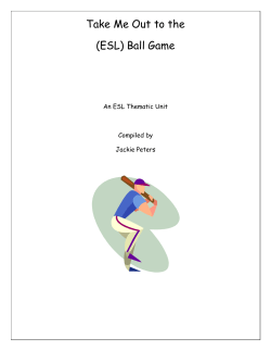 Take Me Out to the (ESL) Ball Game - MmePeters