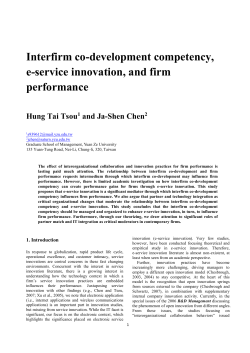 Interfirm co-development competency, e