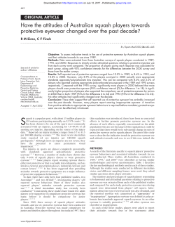 Have the attitudes of Australian squash players towards protective