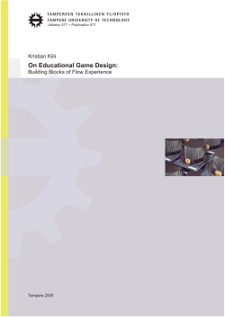 On Educational Game Design - Tampereen teknillinen yliopisto