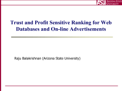 Ranking Deep Web Sources and Online Ads