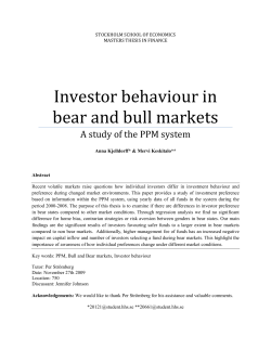 Investor behaviour in bear and bull markets