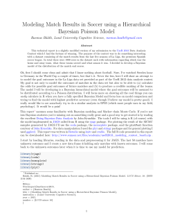 Modeling Match Results in Soccer using a Hierarchical Bayesian