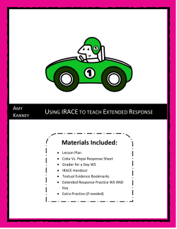 Using IRACE to teach Extended Response