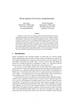 Proof analysis for Lewis counterfactuals