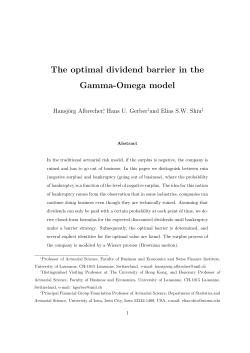The optimal dividend barrier in the Gamma-Omega